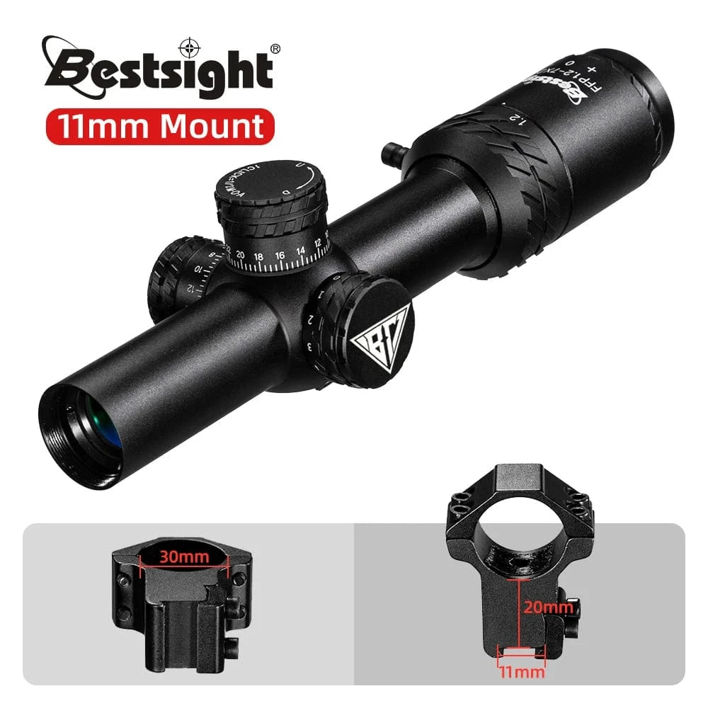 1.2-7x24 First Focus Plane Tactical Optical sight Compact Scope ar15 Scope Airsoft Rifles Hunting sight with 11mm / Poland