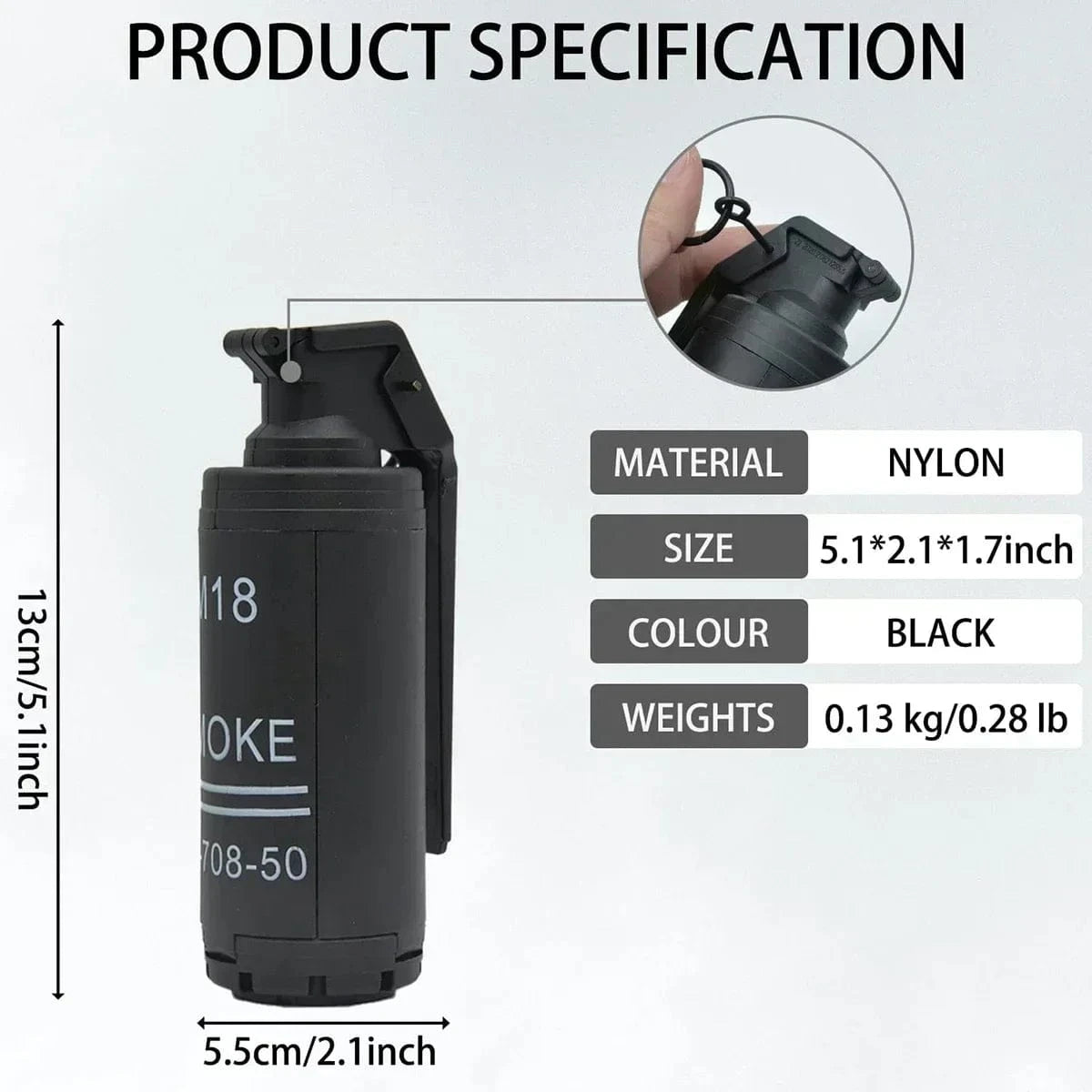 1/2Pcs M18 Toy-Hand Grenade, Tactical Smoke Grenade Model Plastic Toy-Grenade Outdoor Grenade Model.