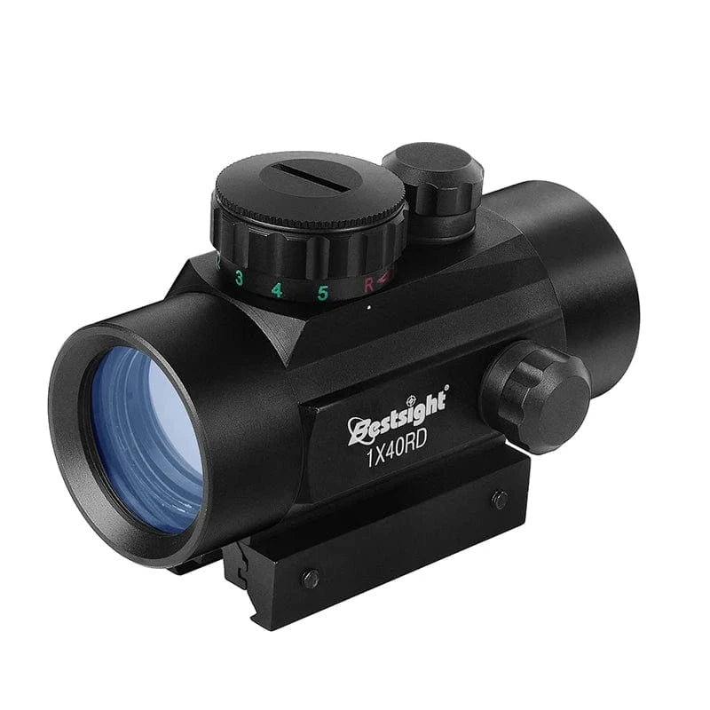 1x40 Red Dot Sight Green Red Dot Sight Illuminated Airsoft Air Hunting with 11/20mm Rails