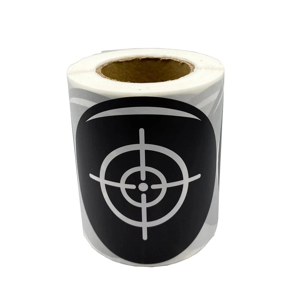 3" Black and White Shooting Target Sticker in 200 Pcs/Roll suitable for target shooting of air pellet gun & Steel or Plastic BBs Eyebrow