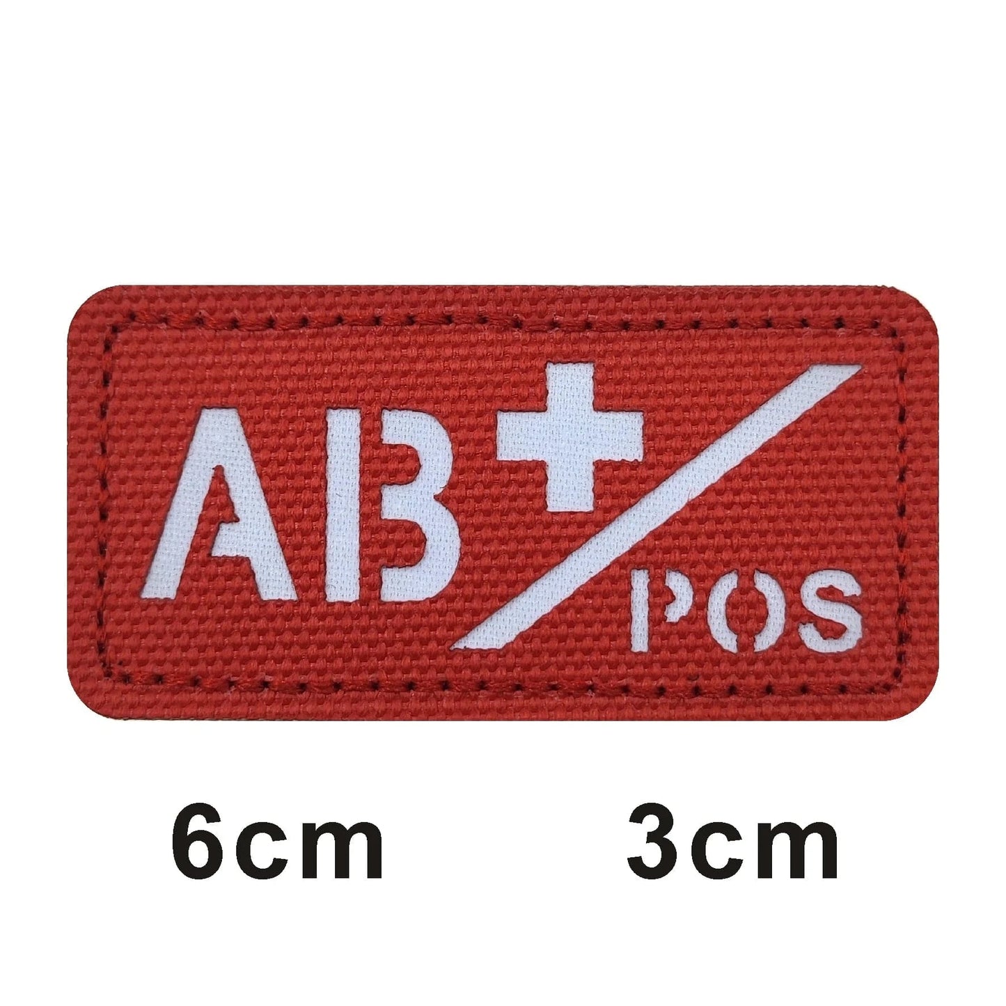 3D Reflective Blood Type A+B+O+AB+,A-B-O-AB-POS NEG Positive and Negative militares Backpack Hook and Loop Tactical Badge Parche 696
