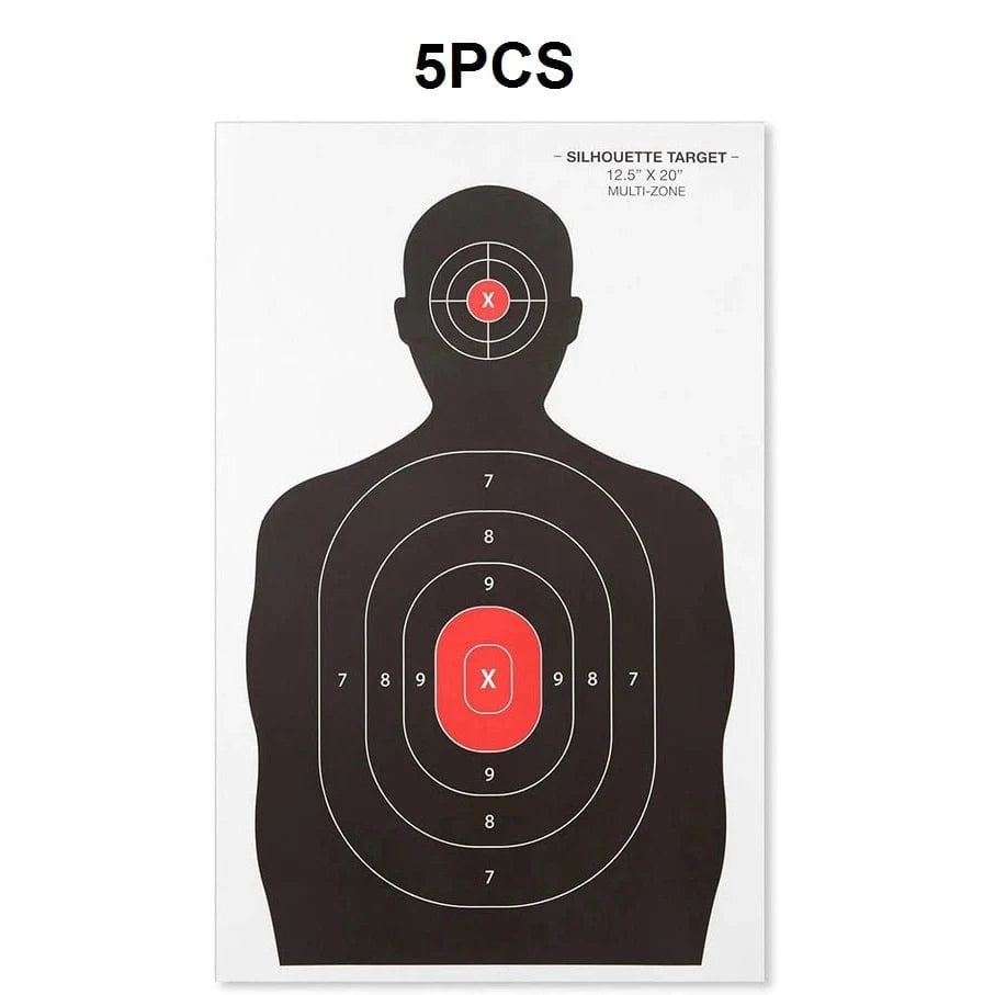 5/10/20pcs Shooting Targets 14*22inch Paper Shooting Target Skeleton Zombie Targets for Pistol Shooting Airsoft Bow Arrow Pellet 5pcs