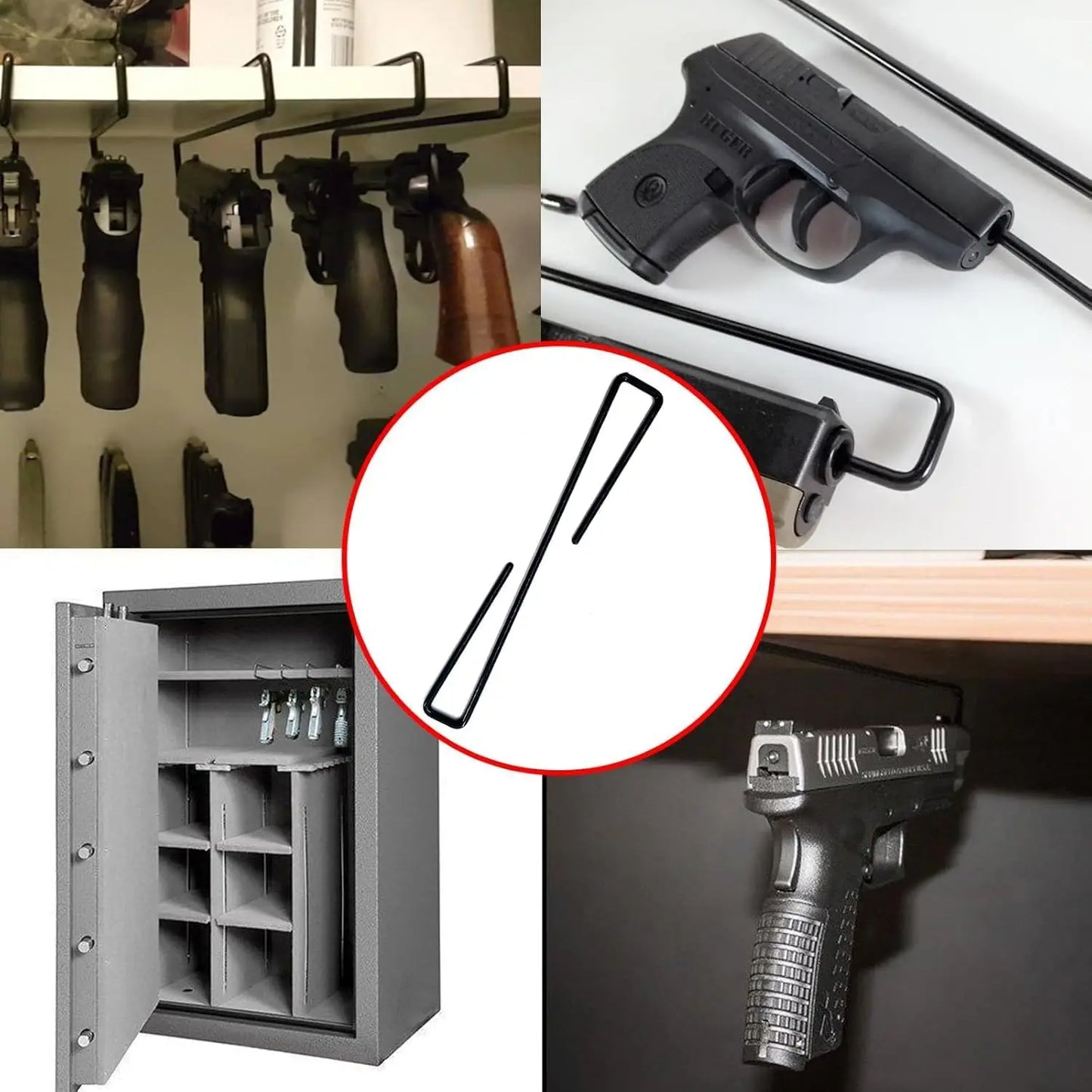 5/10Pcs Pistol Rrack for Gun Safe Organizer Handgun Holder Pistol Hangers Glock Display Stand Weapons Support Airsoft Storage