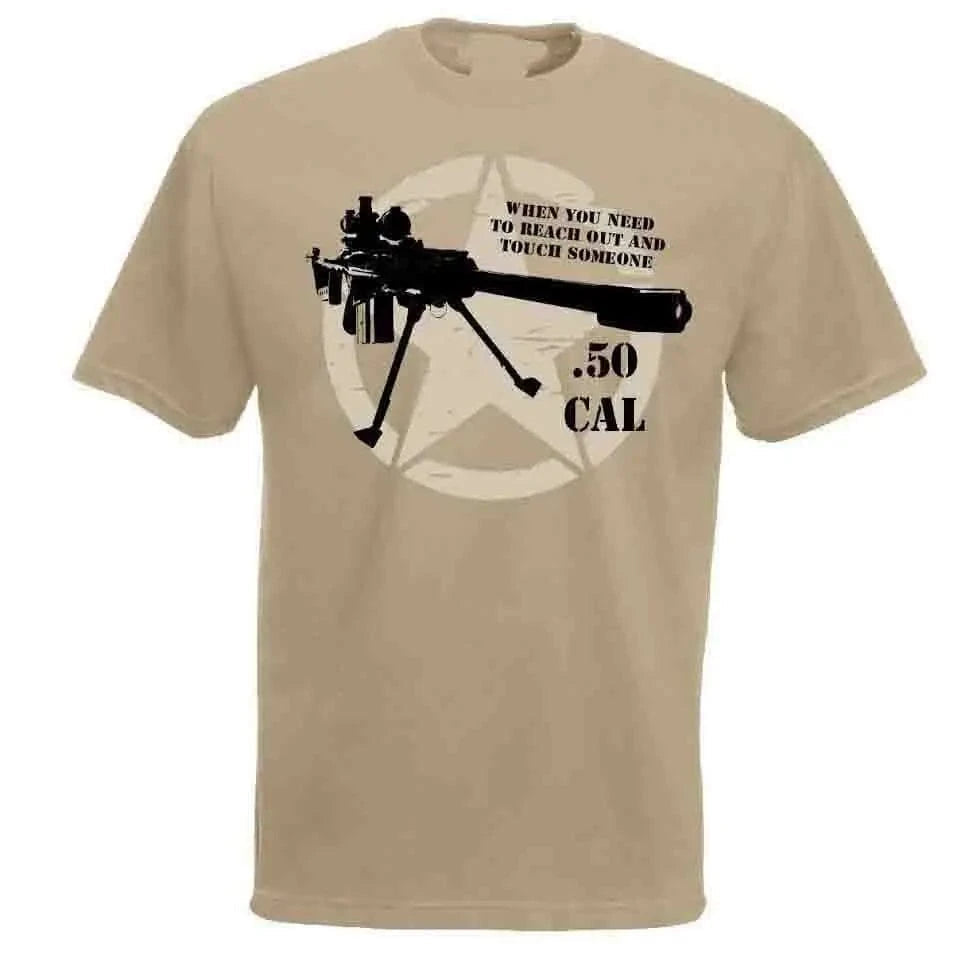 50. Cal Sniper Quote Us Army Style T-Shirt Desert Marks Man New 2019 Fashion 100% Cotton for Man Shirts Christian T Shirt