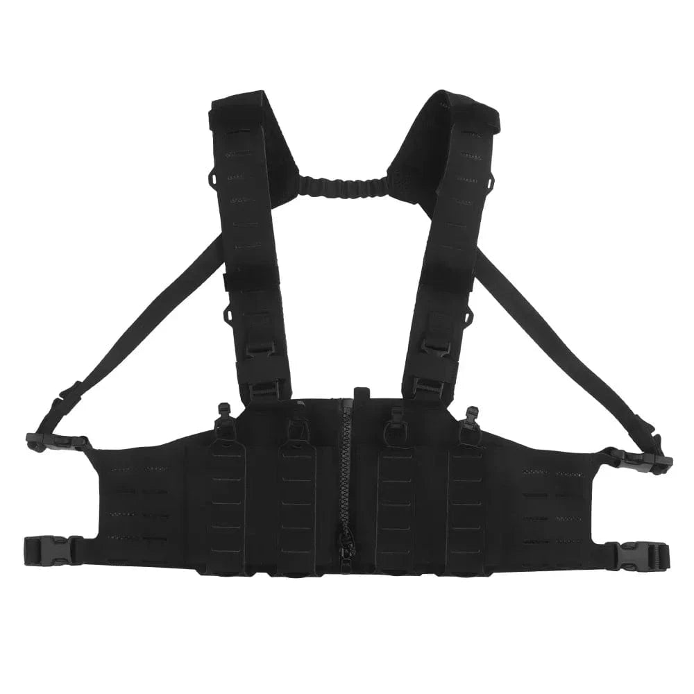 500D Nylon SF Hunting Vest for Men Adjustable Molle H-harness Chest Rigs Lightweight Airsoft Vest With M4 AR Magazine Pouch VE-96 BLK
