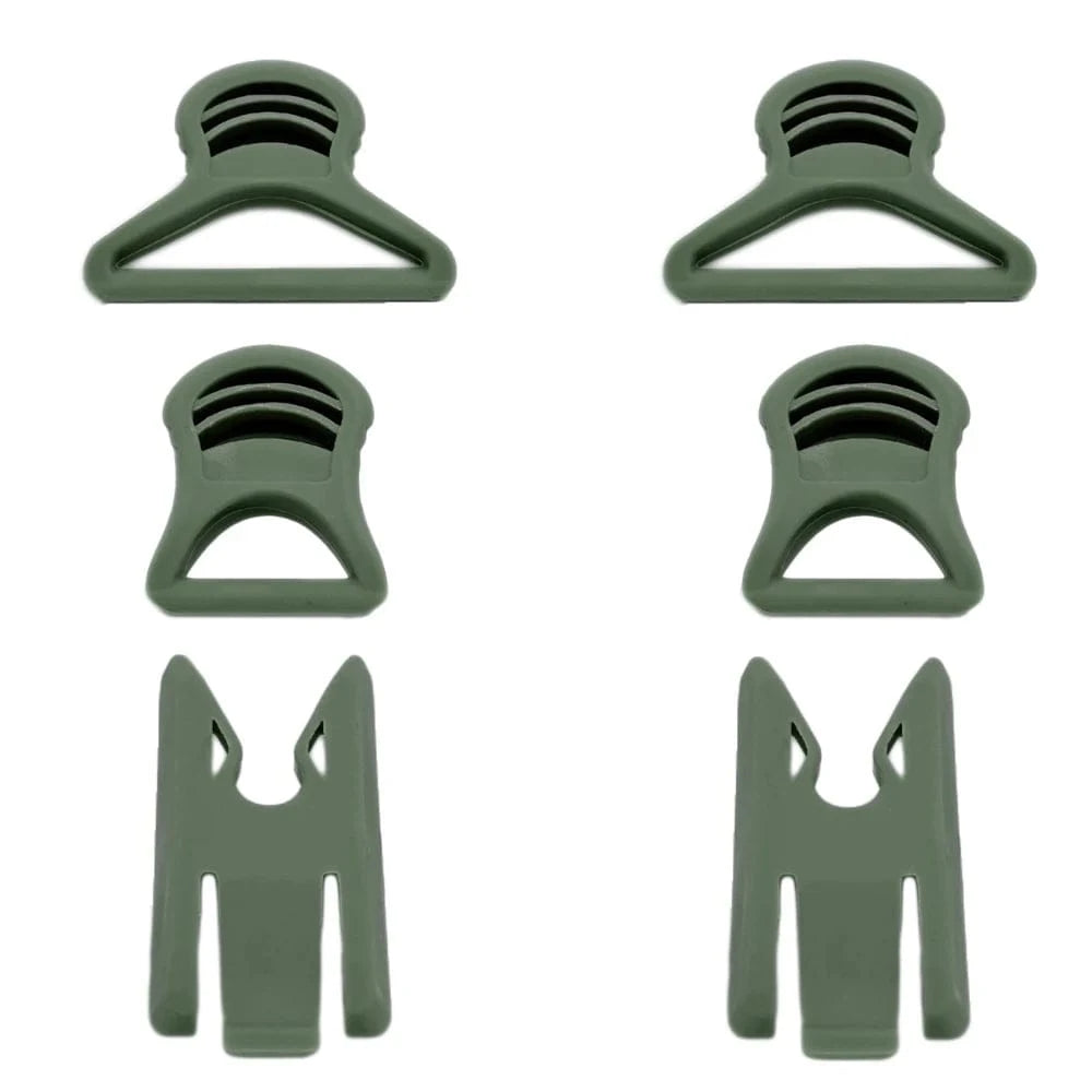 6Pcs/set Helmet Goggle Swivel Clips Set for Helmet Side Rails Airsoft Tactical Helmet Accessories ArmyGreen