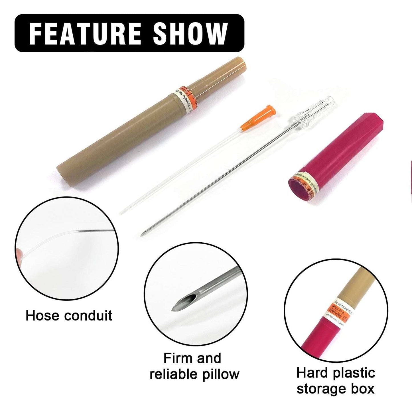 Aiguille médicale décompression poitrine