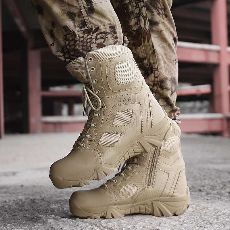 Bottines cuir combat tactique 5.A.A