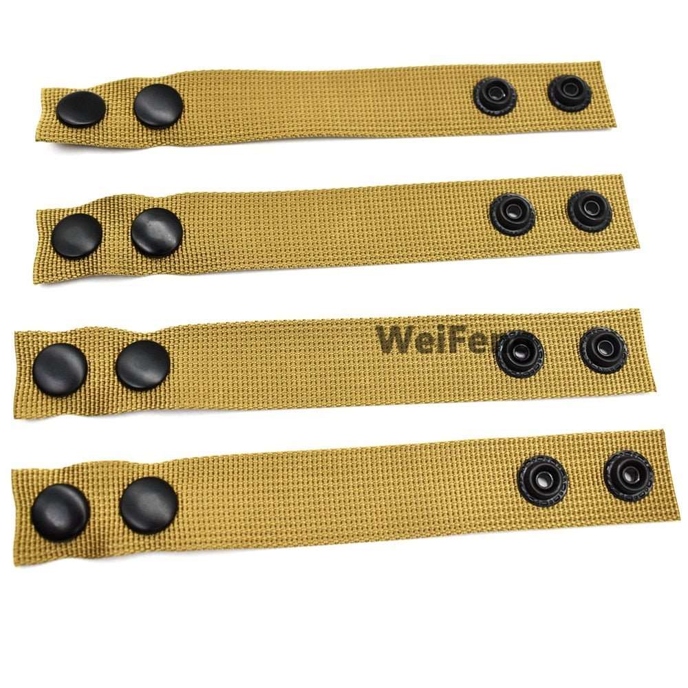 Boucle ceinture double pression 4 pcs Marron