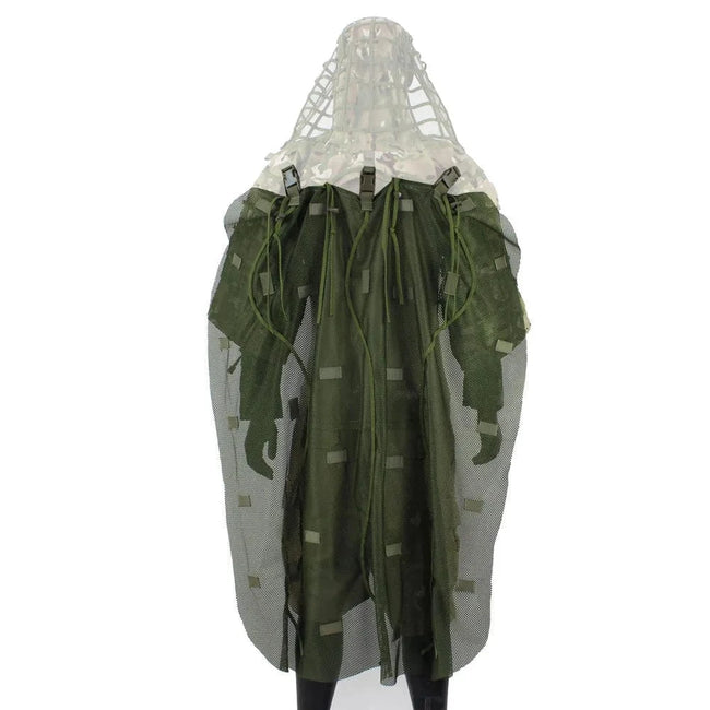 Breathable Mesh Nylon Ghillie Cape for Sniper Ghillie Suit Mesh Nylon, for Hunting, Airsoft, Wildlife Photography, Halloween Army Green / One Size