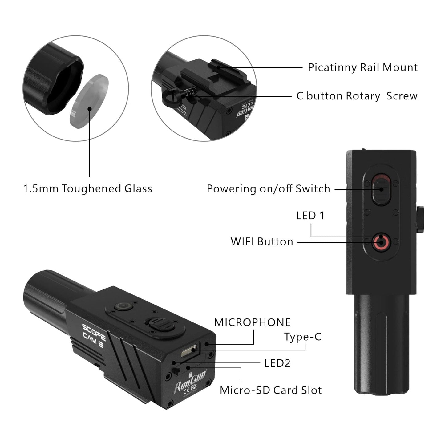 Caméra enregistrement étanche IP64 WiFi