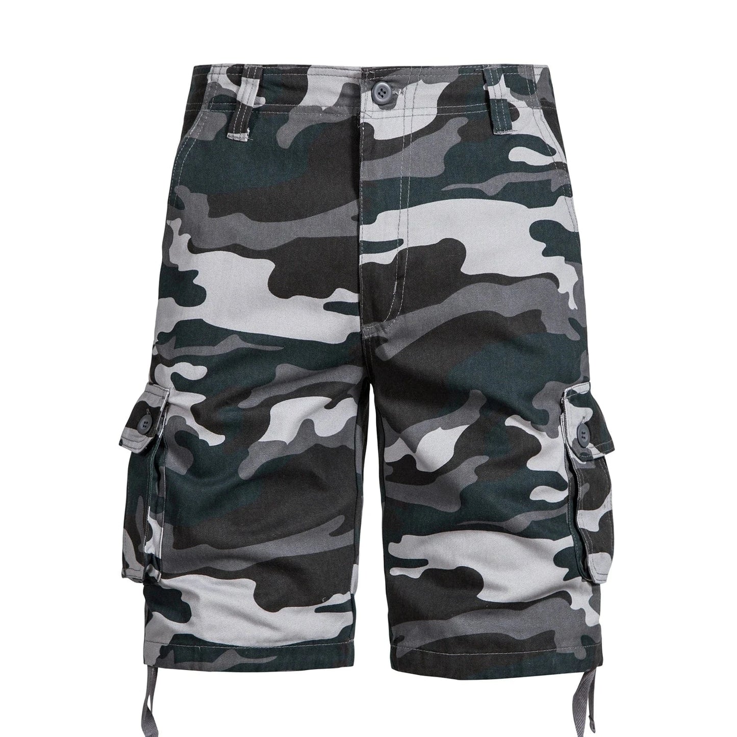 Camouflage Shorts Men Cargo Short Summer Tactical Ripstop Bermuda Shorts Gym Cotton Training Hiking White Big Size Blue Camouflage / 33 67-72KG / CHINA