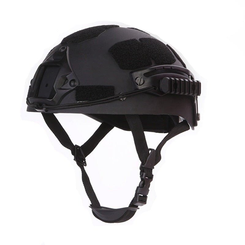 Casque De Combat Airsoft Réglable 56-60 Cm – ABS, Rembourrage Mousse, Rails Latéraux, Noir/vert/gris/sable