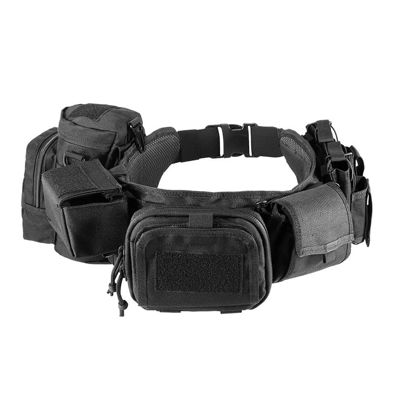 Ceinture Assailant Duty Molle CS Velcro YKD + 5 pcs Noir