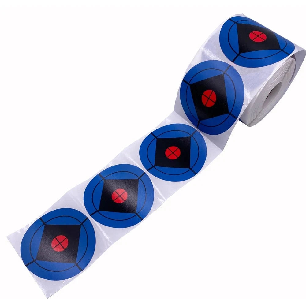 Diameter 3"(7.50cm) 250 Pcs/Roll Blue-Red splatter target shooting sticker targets self adhesive
