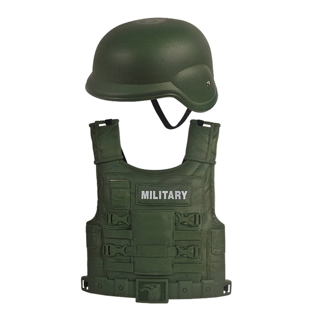 Ensemble militaire enfant + accessoires 14 pcs
