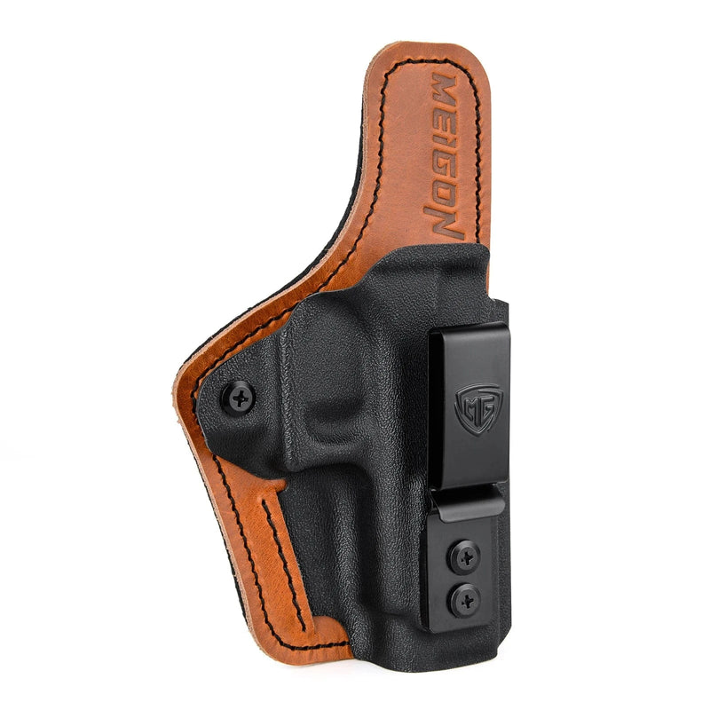 G43X Holster with Comfort Foam Pad IWB Kydex Leather Hybrid Holster for Glock 43 43X 48 Red Dot Optic Internal Concealed Carry