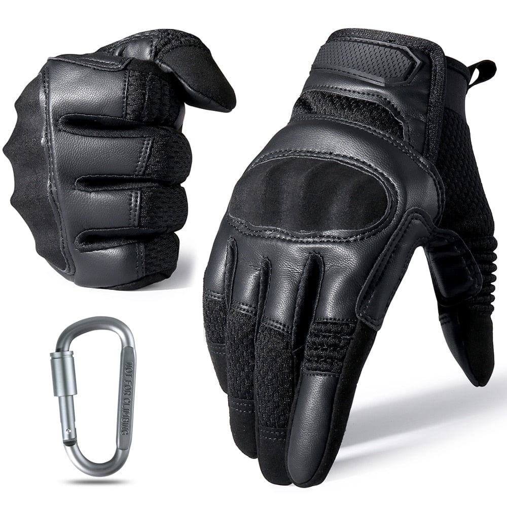 Gants cuir PU combat GOS Tactical Noir / S