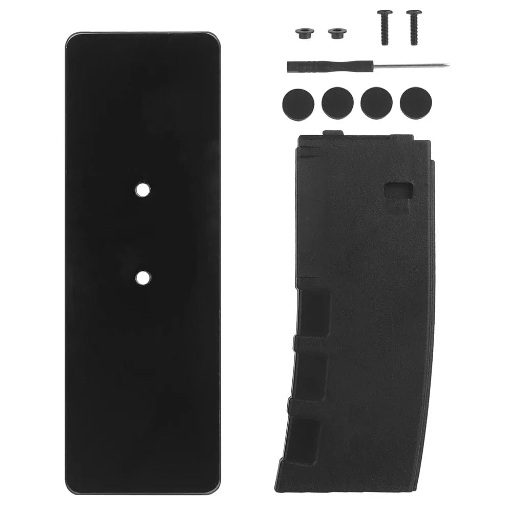 GBB M4/AR15 Style Decorative Rifle Display Stand with Snap Release & Glass Base Non-Slip Pads for Hunting Airsoft Accessories TG-38-BK