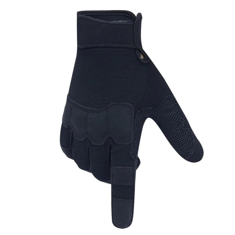Gloves Men Outdoor Hunting Hiking Climbing Sports Anti-skid Cycling Full Finger Mittens Women Black / L
