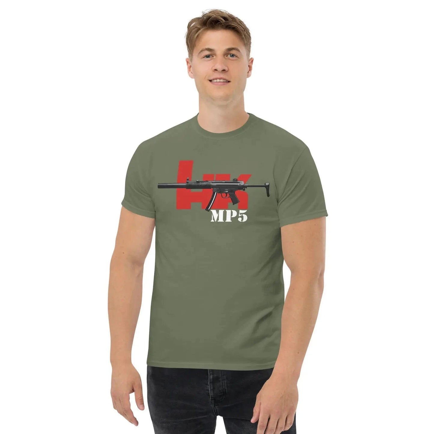 HK MP5 Submachine Gun T-Shirt 100% Cotton O-Neck Short Sleeve Summer Casual Mens T-shirt Size S-3XL