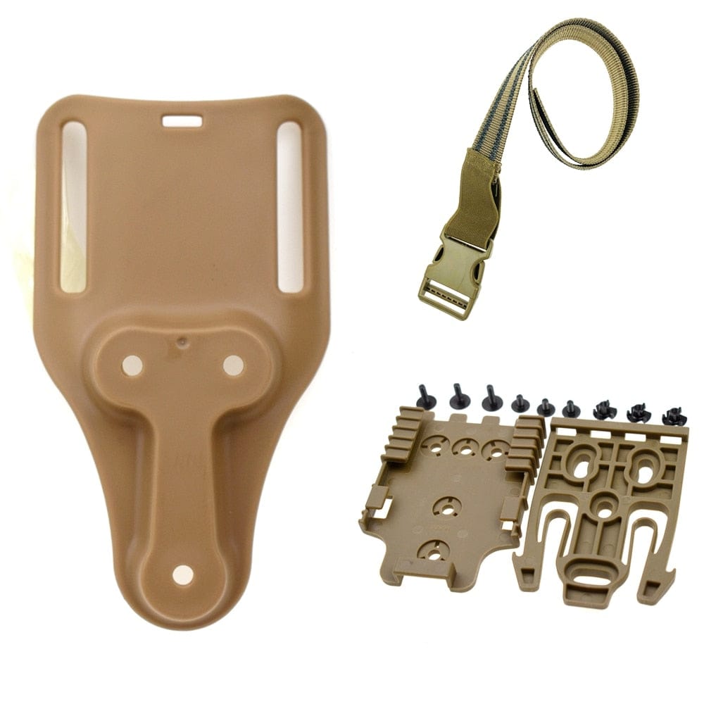 Holster cuisse BattleClaw Glock 17 19 22 QLS Kit QLS court - Marron