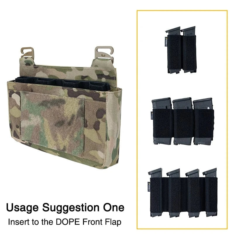 IDOGEAR Tactical Double Magazine Pouch for 9mm Mag DOPE Insert Mag Holder 35113 Black / CHINA