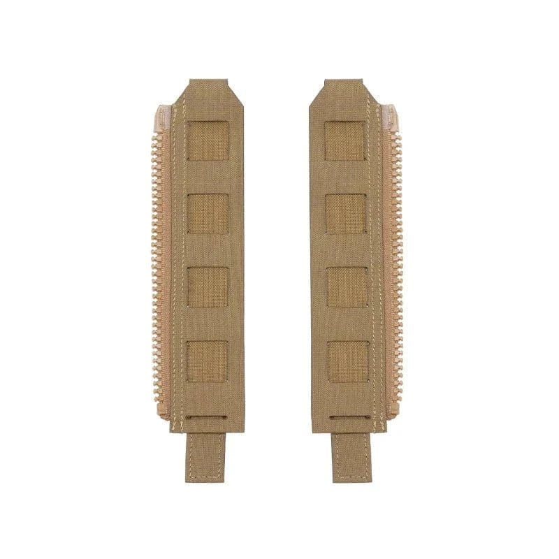IDOGEAR Tactical Zipper MOLLE Adapter 500D Nylon Lightweight Versatile For Rear Pack Plate Carrier 3950 Coyote Brown / CHINA