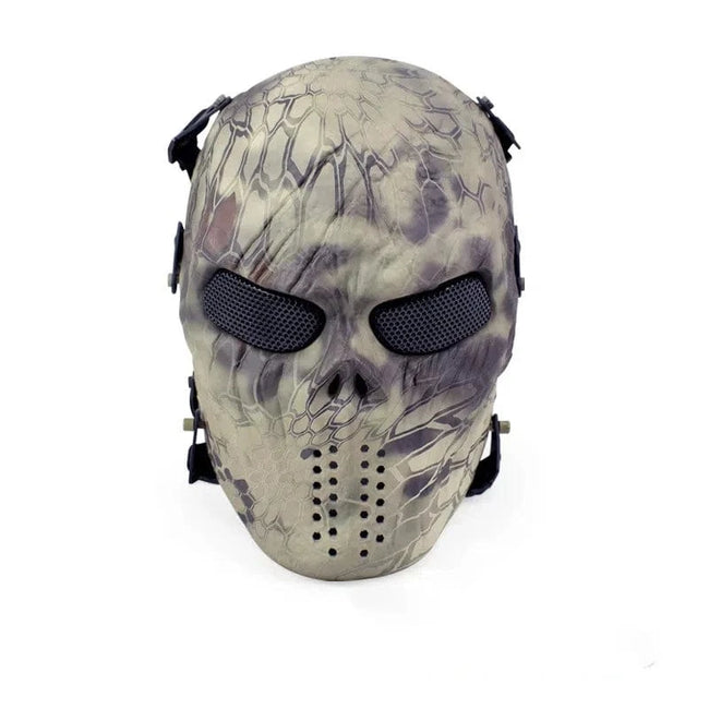 Iron Blood Skull Tactical Soldier Mask CS Field Full Face Breathable Face Protection Cycling All Terrain Camouflage Field Mask