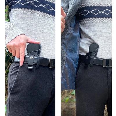 IWB  Leather Holsters for Glock 19 17 26 - Taurus G2C G3C G3 - Sig Sauer Ruger - Colt 1911 - Springfield ... for 3.1'' - 4.7'' Right Hand Draw