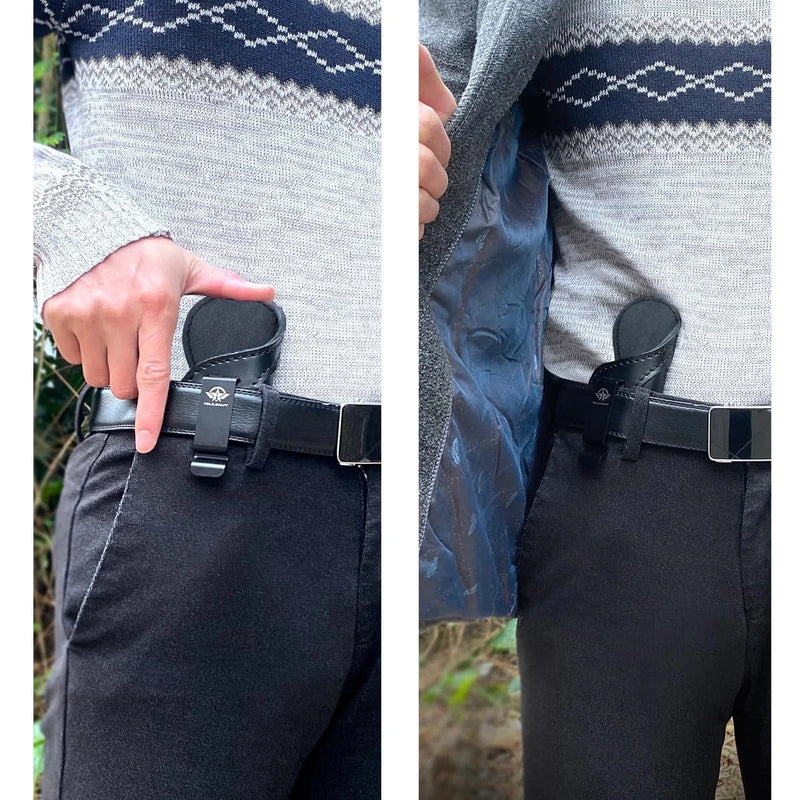 IWB  Leather Holsters for Glock 19 17 26 - Taurus G2C G3C G3 - Sig Sauer Ruger - Colt 1911 - Springfield ... for 3.1'' - 4.7'' Right Hand Draw