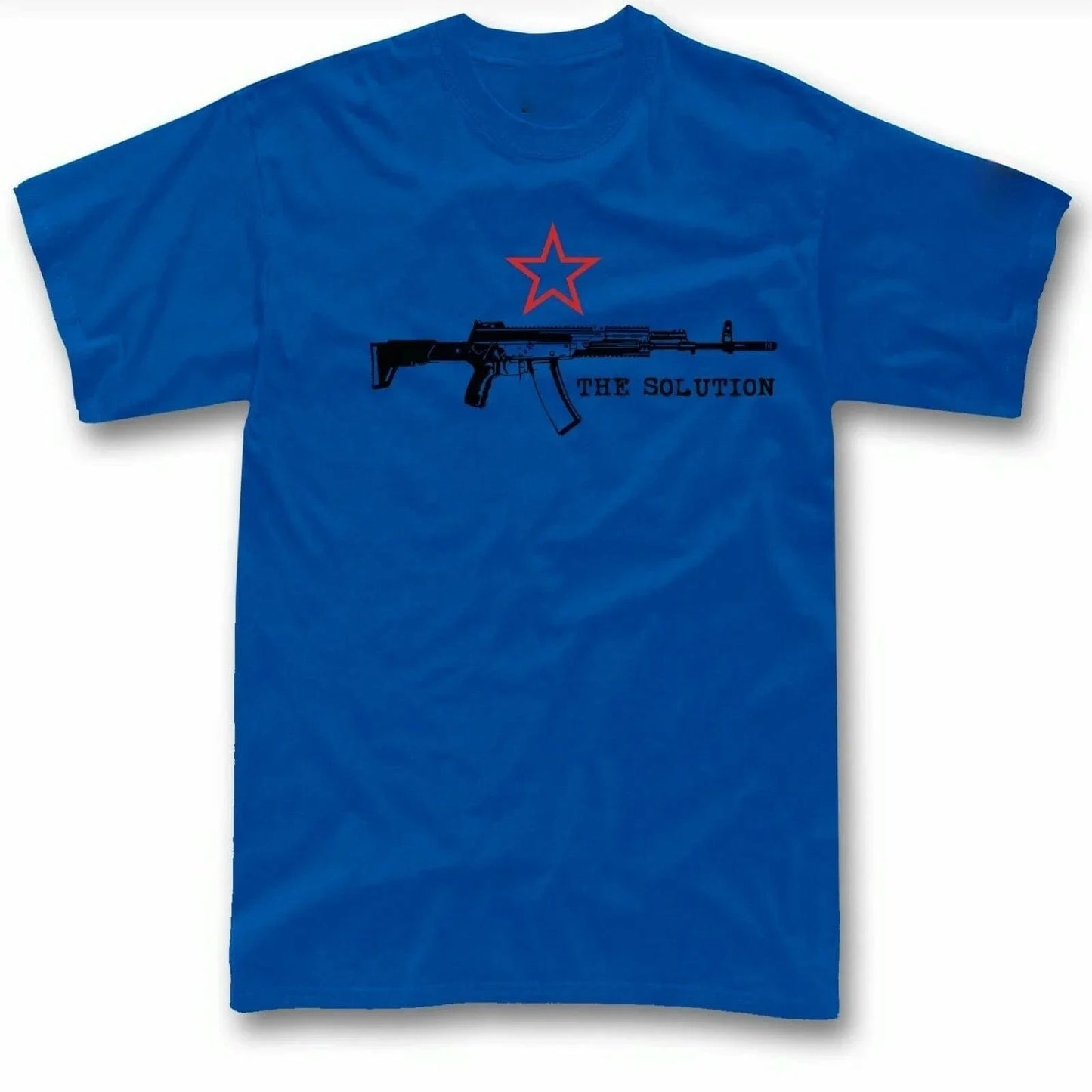 Kalashnikov Ak-12 Men T-Shirt Russia Putin Ak 47 Russian Assault Rifle TShirt Blue / S