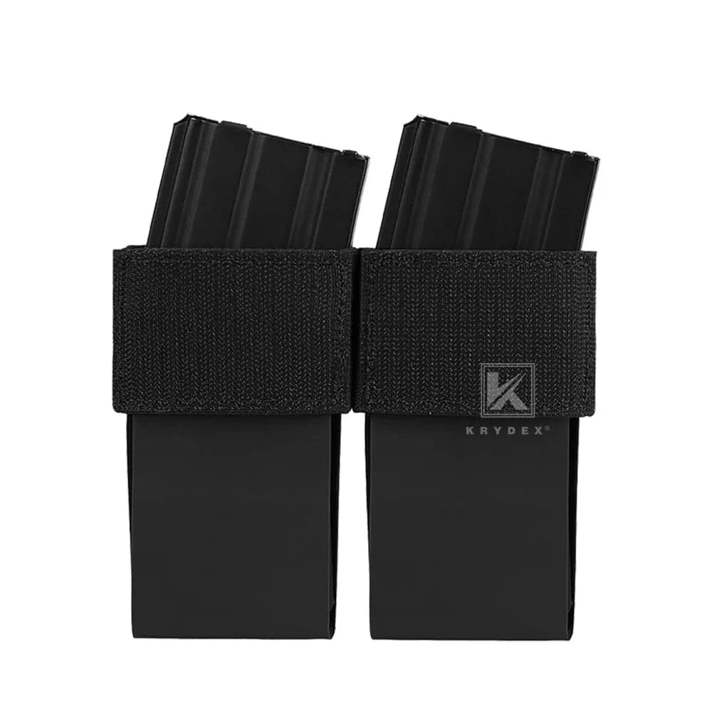 KRYDEX Tactical Elastic 5.56 Triple Double Mag Insert 7.62 Magazine Pouch For D3CR Chest Rig FCPC Plate Carrier Vest Placard Double BK / CHINA