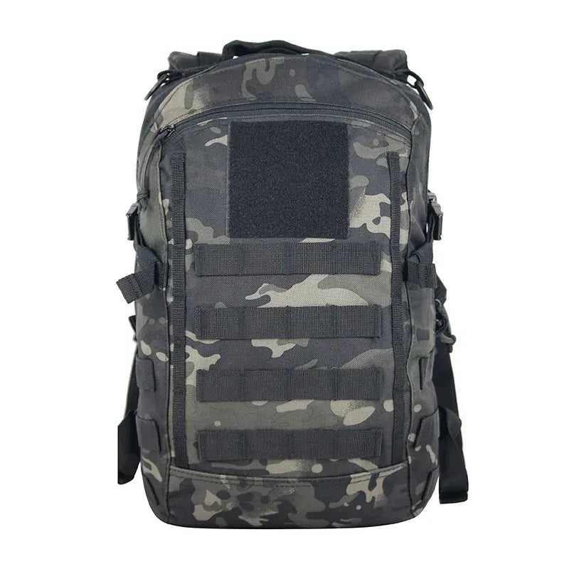 LQARMY petit sac à dos tactique de voyage étanche en plein air Sport Camping sac à dos système Molle pour Trekking pêche sacs de chasse Black Camo / China Mainland