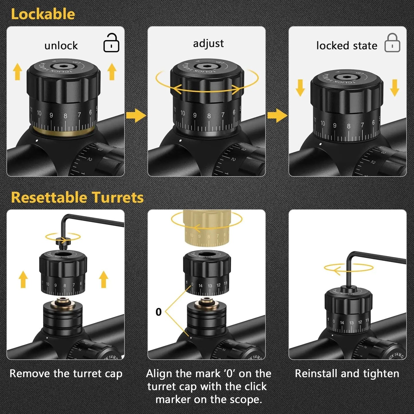 Lunette de visée EZSHOOT 4-16x44 rouge vert