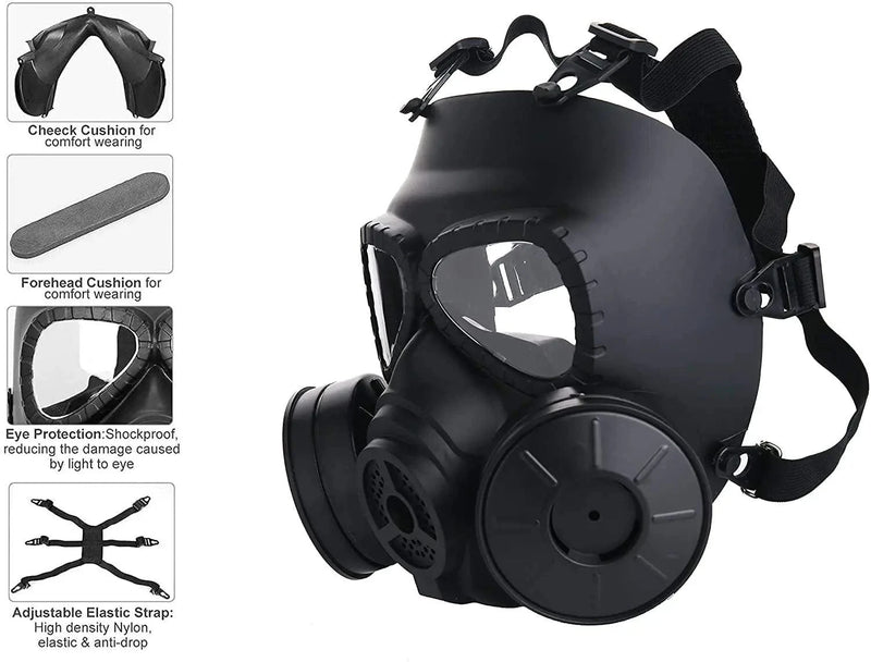 M04  For Airsoft BB Gun CS Cosplay Costume Protective Full Face Gas Mask Skull Adjustable Strap