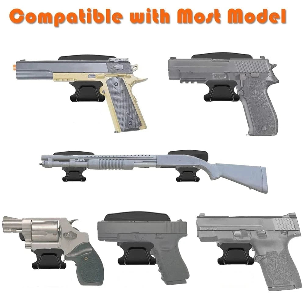 Magnet Gun Holder for Wall Magnetic Pistol Rack Holster with Trigger Guard Protection Quick Release Holds Up to 15 lbs 1 Set