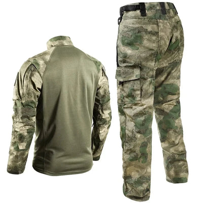 Men Frog Suits Outdoor Long Sleeve Tshirts Field Sport Training Instructor Clothing Hunting Hiking Camo Shirts and Cargo Pants