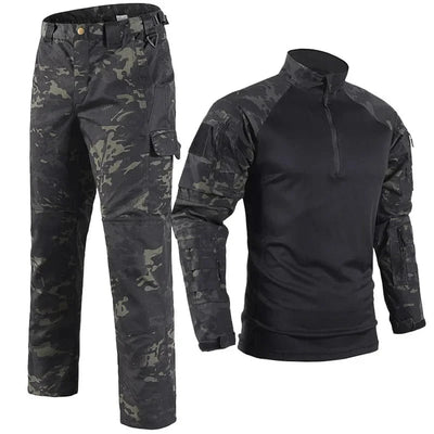 Men Frog Suits Outdoor Long Sleeve Tshirts Field Sport Training Instructor Clothing Hunting Hiking Camo Shirts and Cargo Pants MCBK Suit / XXXL