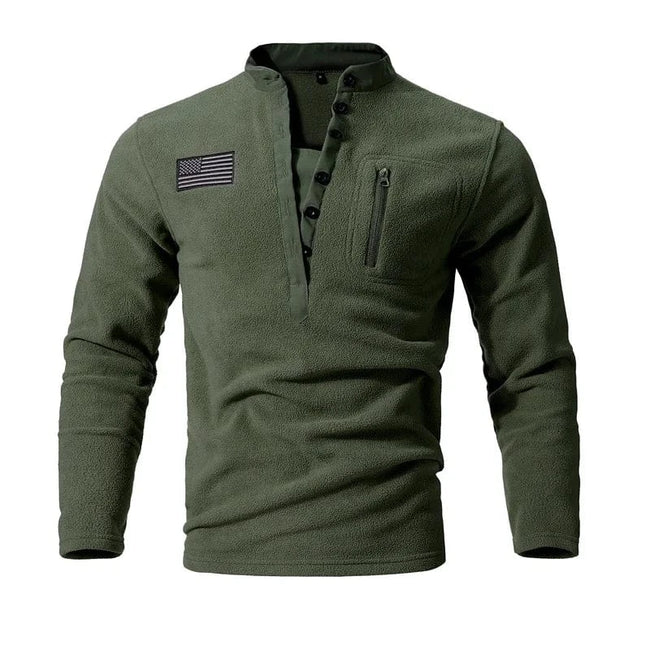 Men's Clothing Trainning Tactical Top 2023 NEW Long Sleeved Warm Tshirt Windproof Pullover For Men Sweatshirt army green / M