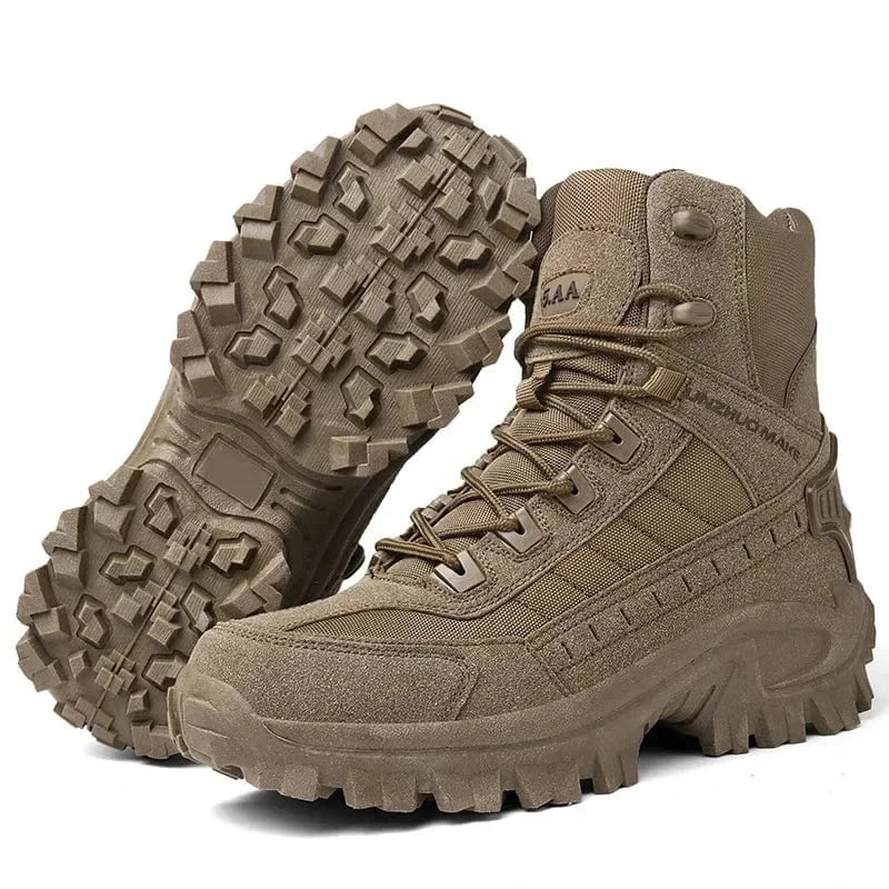 Men Tactical Boots Autumn Special Forces Field Lace-up Man Boot Lightweight Outdoor Non-Slip Waterproof Shoes Zapatillas Hombre brown / 46