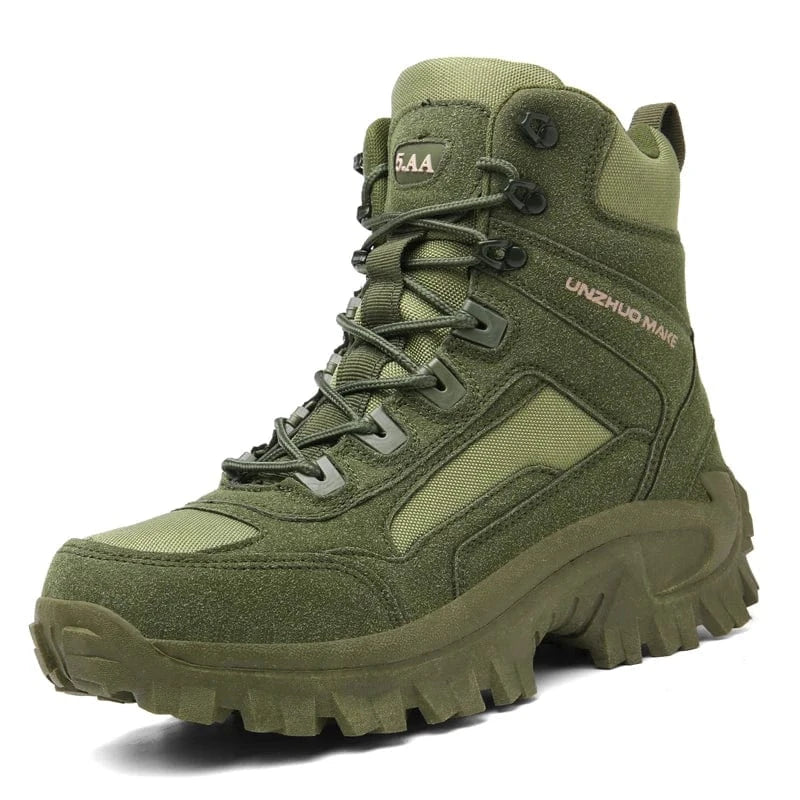 Bottes Randonnée Tactiques Militaires Hommes/Femmes - Cuir Microfibre Et Tissu Oxford - Semelle Caoutchouc Antidérapante - Fermeture YKK