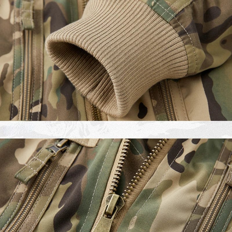 Mens MA1 Bomber Jackets Camouflage Stand Collar