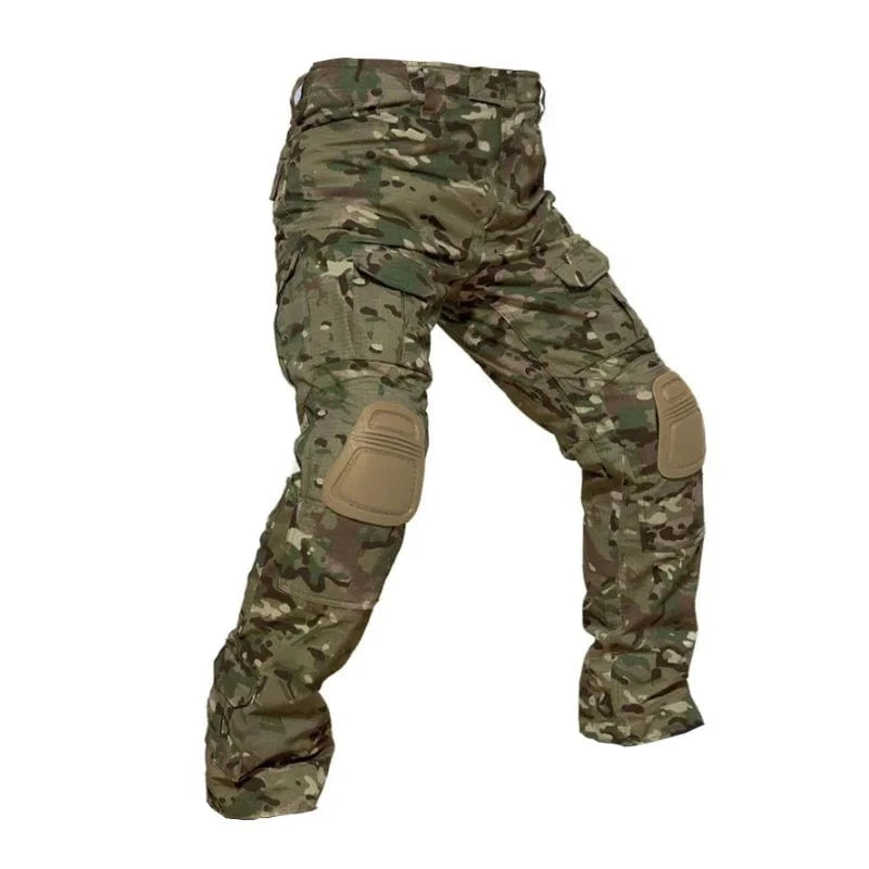 Military Tactical Pants Men Trousers Outdoor Climbing Hunting Trekking Combat Pants Work Cargo Pants & Knee Pads CP / S
