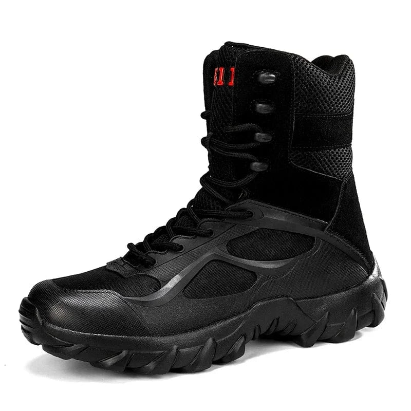 New Men Motorcycle Tactical Boots Work Army Desert Safety Climbing Hiking Shoes Anti-Slip Ultrallight Hunting Boots High Quality 511-Black / 47 / CHINA