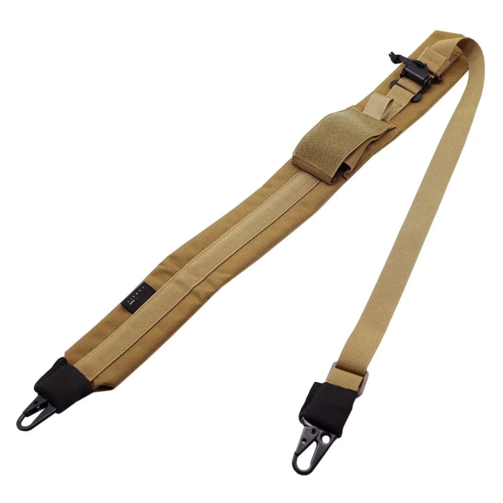 New Style Tactical Gun Sling Strap 2 Point Padded Shooting Gun Sling 500D Nylon Hunting Shooting Rifle Sling KH