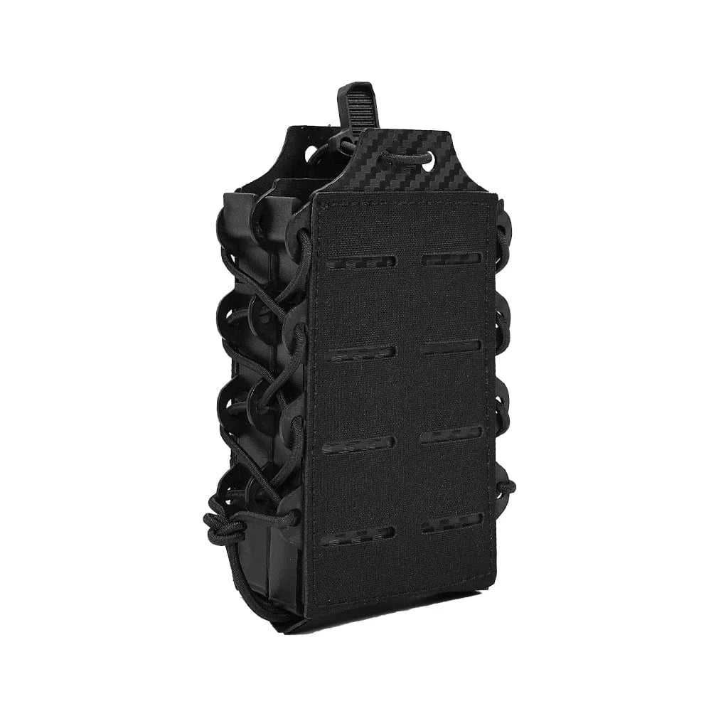 New Tactical bilayer Molle Magazine Pouches Airsoft AK 7.62 5.56mm M4 AR 15 Rifle Mag Bag Hunting Accessories BK
