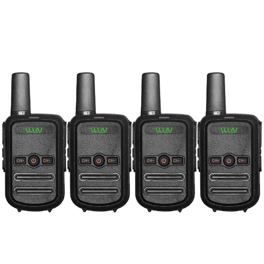 New WLN KD-C52 Mini Handheld Transceiver UHF400-470MHz Two Way Radio 16CH Walkie Talkie KD-C51 Upgraded Black-4PCS / spain