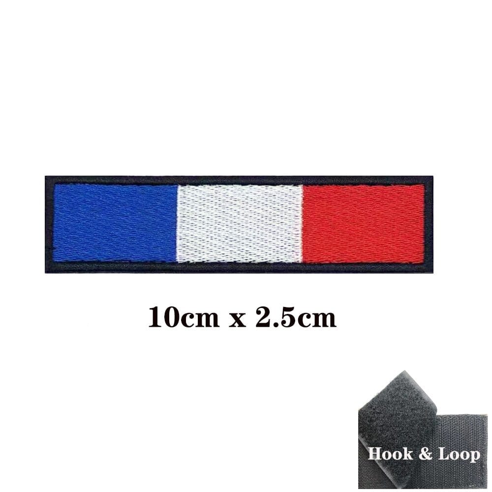 Patch brodé drapeau français 1 pc