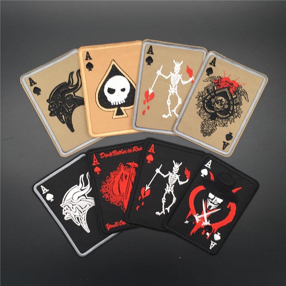 Patch carte Skull Poker